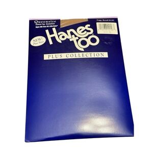 Hanes Too Plus Collection Pantyhose Queen Size 3Q Style E08 Little Color Vintage